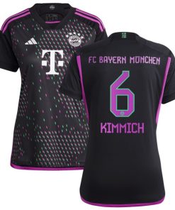 Joshua Kimmich Bayern Munich adidas Women's 2023/24 Away Replica Player Jersey - Black/White