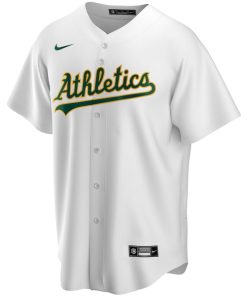 Alternative view of Oakland Athletics Nike Youth Home Replica Custom Jersey - White