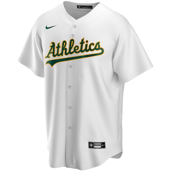 Oakland Athletics Nike Youth Home Replica Custom Jersey - White - Image 2