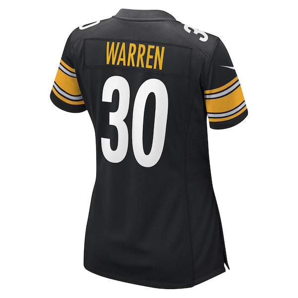 Jaylen Warren Pittsburgh Steelers Nike Women's Game Player Jersey - Black - Image 3