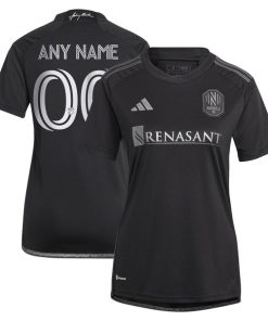 Nashville SC adidas Women's 2024 Man In Black Kit Replica Custom Jersey - Black