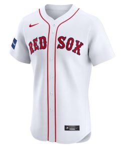 Alternative view of Boston Red Sox Nike Home Elite Custom Patch Jersey - White
