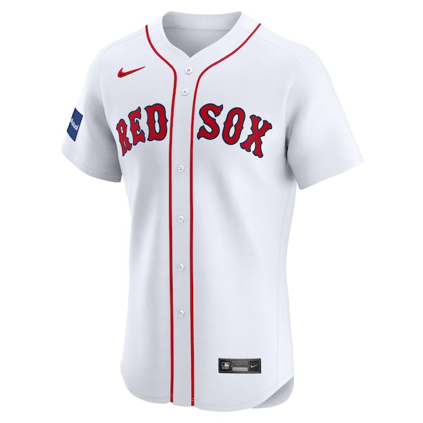 Boston Red Sox Nike Home Elite Pick-A-Player Retired Roster Patch Jersey - White - Image 2