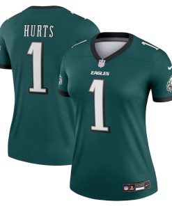 Alternative view of Jalen Hurts Philadelphia Eagles Nike Women's Legend Jersey - Midnight Green/Black/Kelly Green