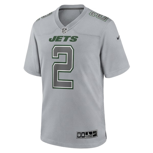 Zach Wilson New York Jets Nike Atmosphere Fashion Game Jersey - Gray - Image 2