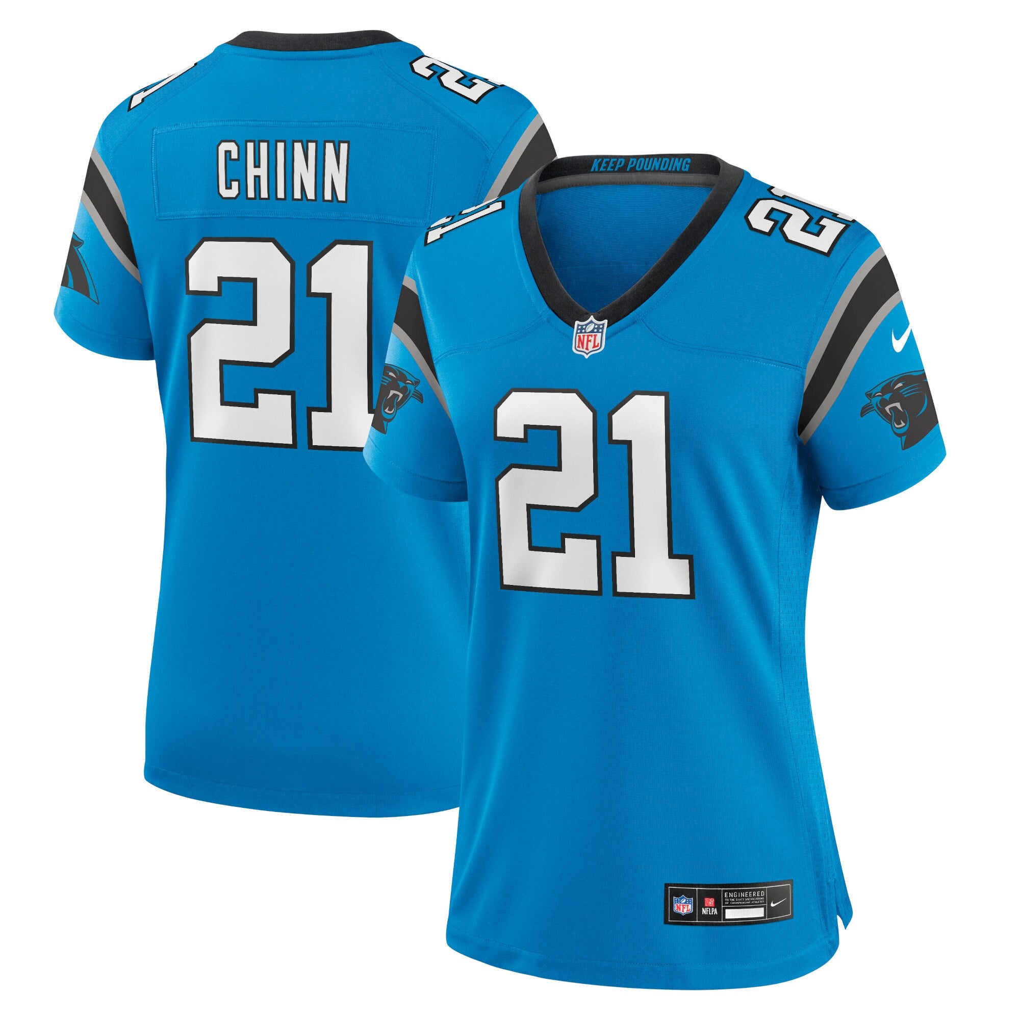 Jeremy Chinn Carolina Panthers Nike Women's Player Jersey - White/Blue - Image 6
