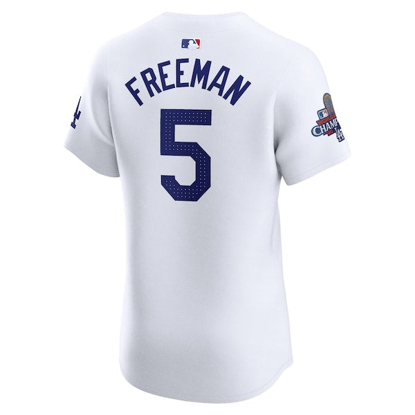 Freddie Freeman Los Angeles Dodgers Nike 2024 World Series Champions Home Elite Player Jersey - White - Image 3