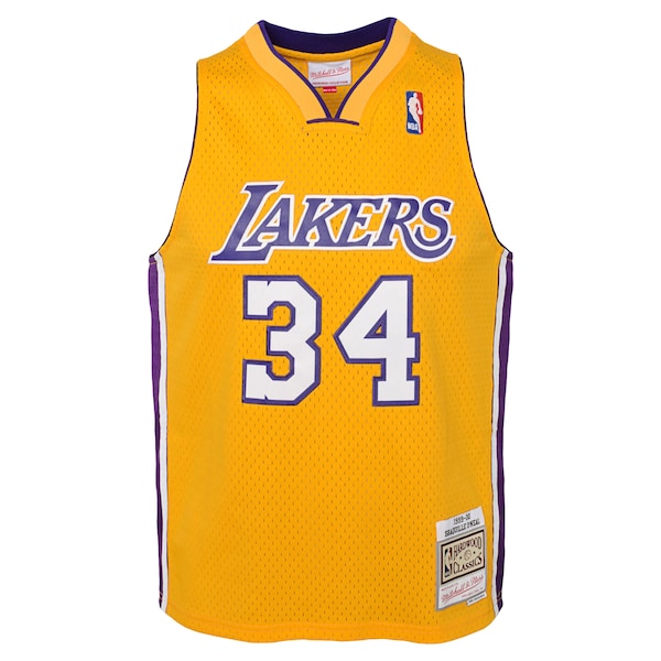 Shaquille O'Neal Los Angeles Lakers Youth 1999/00 Hardwood Classics Swingman Jersey - Gold - Image 2