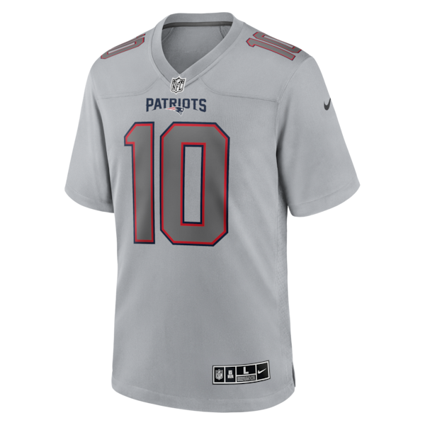 Drake Maye New England Patriots Nike Atmosphere Fashion Game Jersey - Gray - Image 2