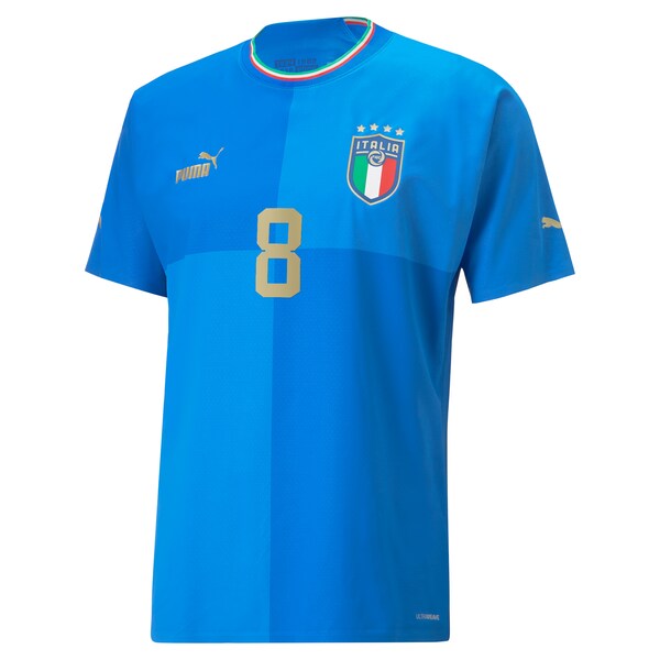 Jorginho Italy National Team Puma 2022/23 Home Authentic Player Jersey - Blue - Image 2