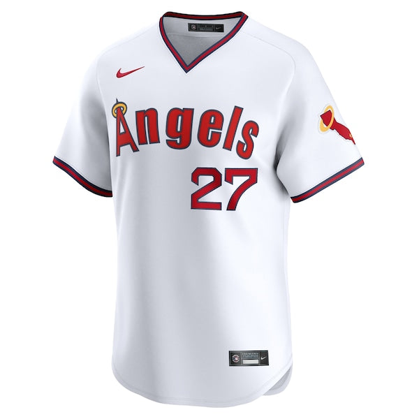 Mike Trout Los Angeles Angels Nike Alternate Limited Jersey - White - Image 2