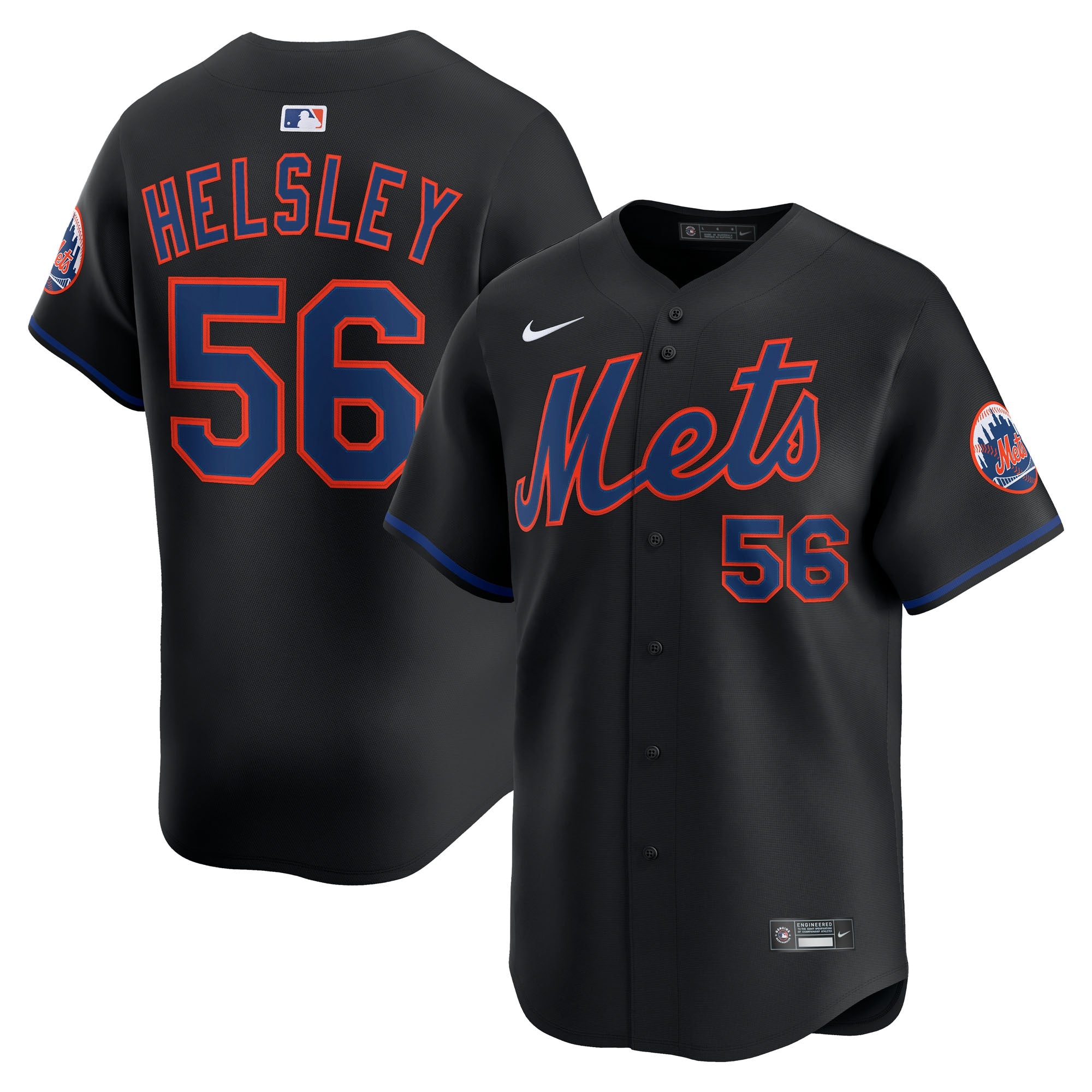 Ryan Helsley New York Mets Nike Home Limited Player Jersey - White/Black - Image 7