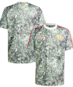 Alternative view of Manchester United x Stone Roses adidas Originals 2023/24 Icon Jersey - Green