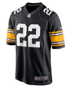 Alternative view of Najee Harris Pittsburgh Steelers Nike Game Player Jersey - Black