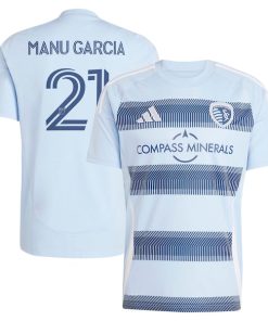 Manu Garcia Sporting Kansas City adidas 2025 One KC Replica Player Jersey - Light Blue