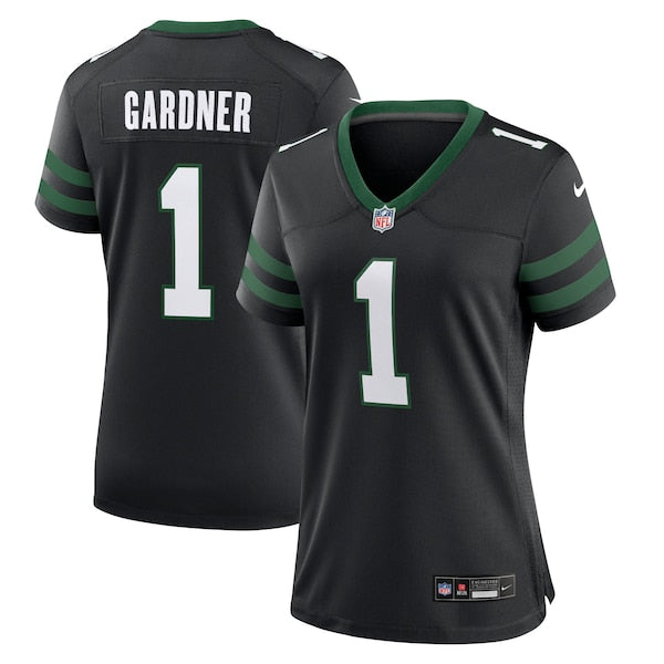 Ahmad Sauce Gardner New York Jets Nike Women's Alternate Game Jersey - Legacy Black/Green/White - Image 2