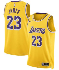 LeBron James Los Angeles Lakers Nike Unisex Swingman Jersey - Icon Edition - Gold/White
