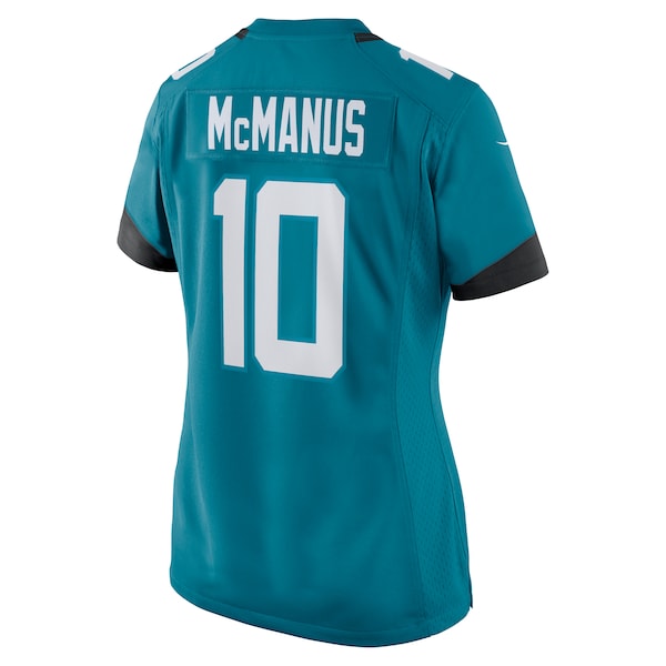 Brandon McManus Jacksonville Jaguars Nike Women's Team Game Jersey - Teal - Image 3