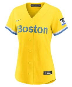 Alternative view of David Ortiz Boston Red Sox Nike Women's City Connect Replica Player Jersey - Gold