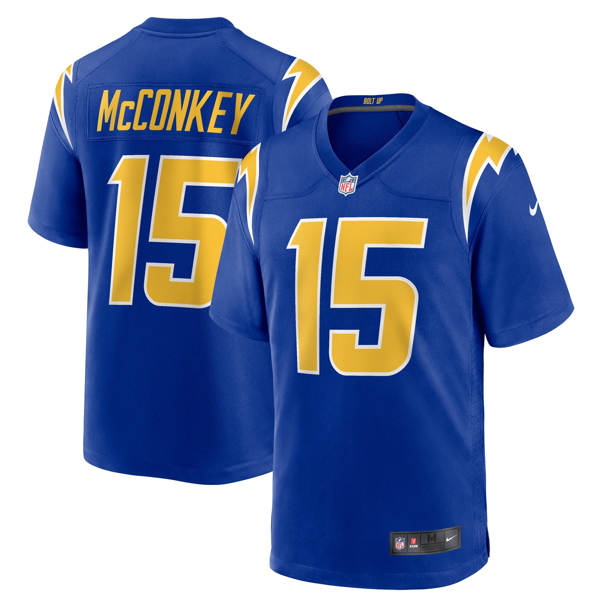 Ladd McConkey Los Angeles Chargers Nike Game Jersey - White/Navy/Royal - Image 6