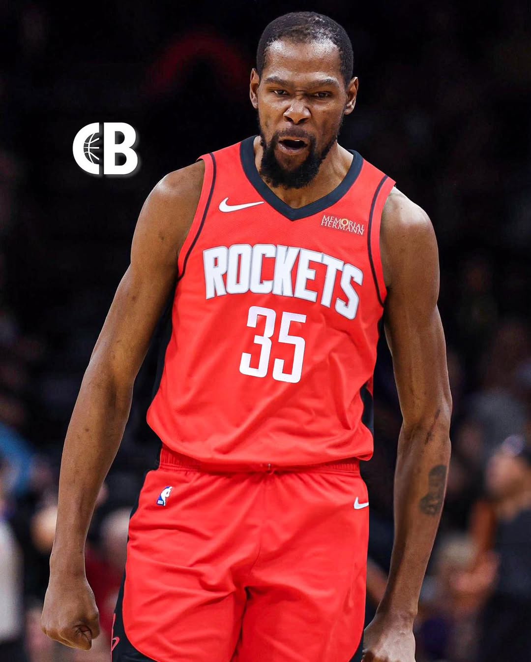 Kevin Durant Houston Rockets Nike Unisex Swingman Jersey - Icon Edition - Red - Image 2