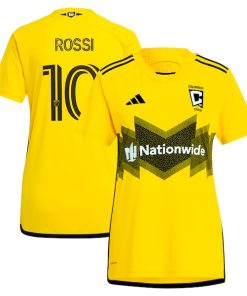Diego Rossi Columbus Crew adidas Women's 2024 The Home Kit Replica Player Jersey - Yellow