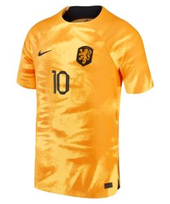 Alternative view of Memphis Depay Netherlands National Team Nike 2022/23 Home Vapor Match Authentic Player Jersey - Orange