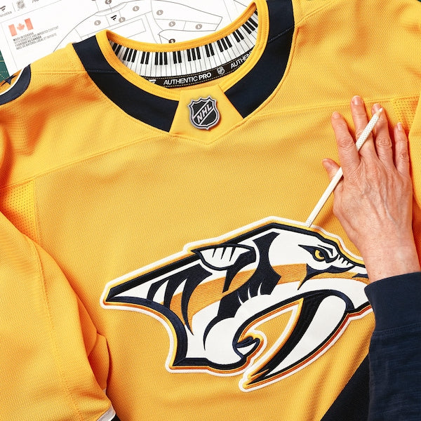 Nashville Predators Home Authentic Pro Jersey - Yellow - Image 6
