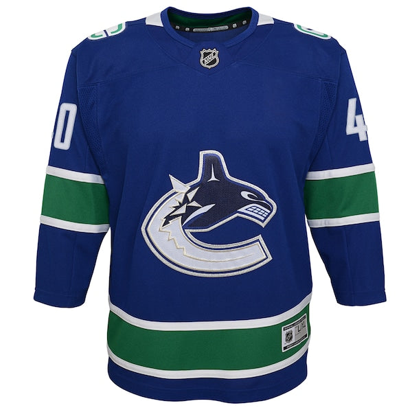Elias Pettersson Vancouver Canucks Youth 2019/20 Home Premier Player Jersey - Royal - Image 2
