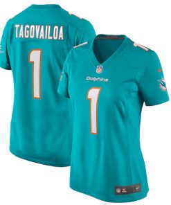 Tua Tagovailoa Miami Dolphins Nike Women's Game Jersey - Aqua/White