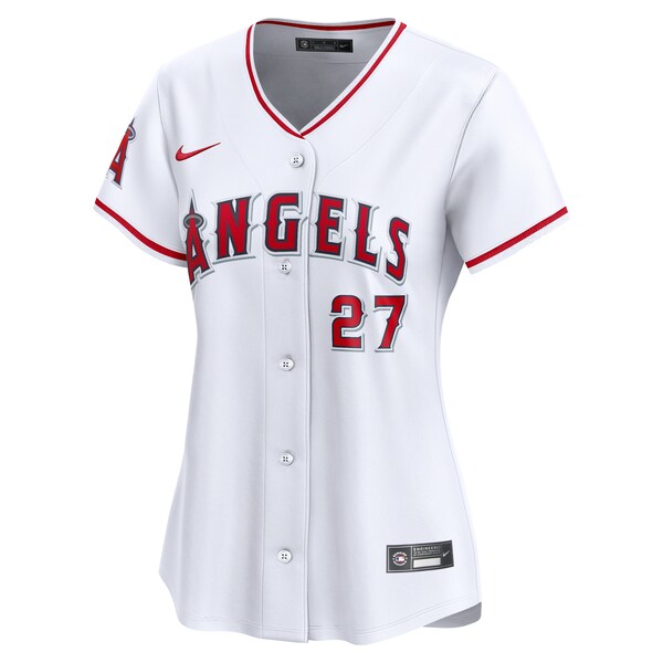 Mike Trout Los Angeles Angels Nike Women's Home Limited Player Jersey - White - Image 2