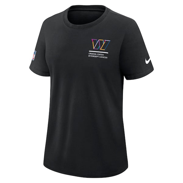 Washington Commanders Nike Women's 2025 NFL Crucial Catch Tri-Blend Dri-FIT T-Shirt - Black - Image 2