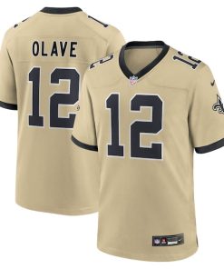 Chris Olave New Orleans Saints Nike Youth Gameday Golds Alternate Game Player Jersey - Gold/White