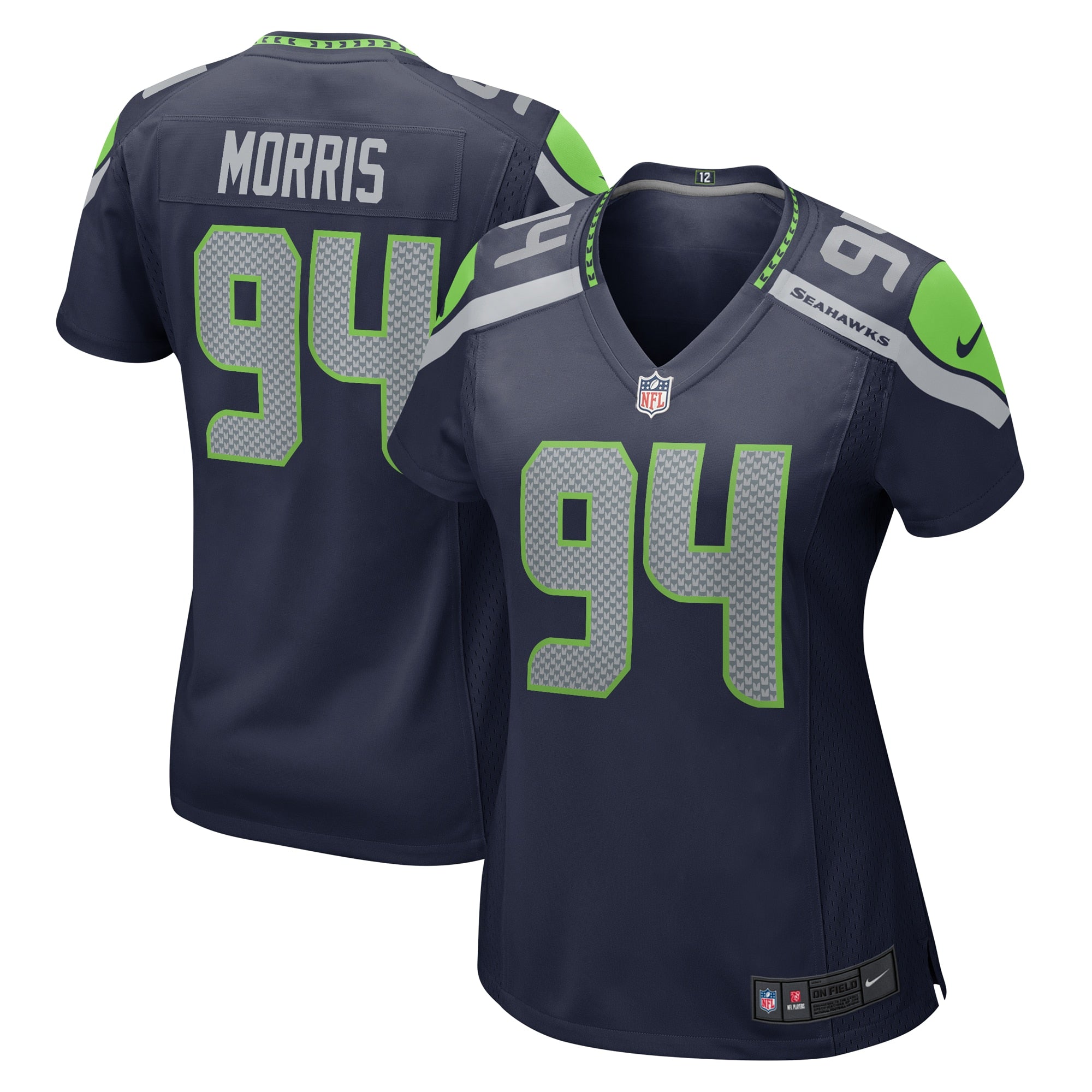 Mike Morris Seattle Seahawks Nike Women's Team Game Jersey - College Navy/Navy - Image 7