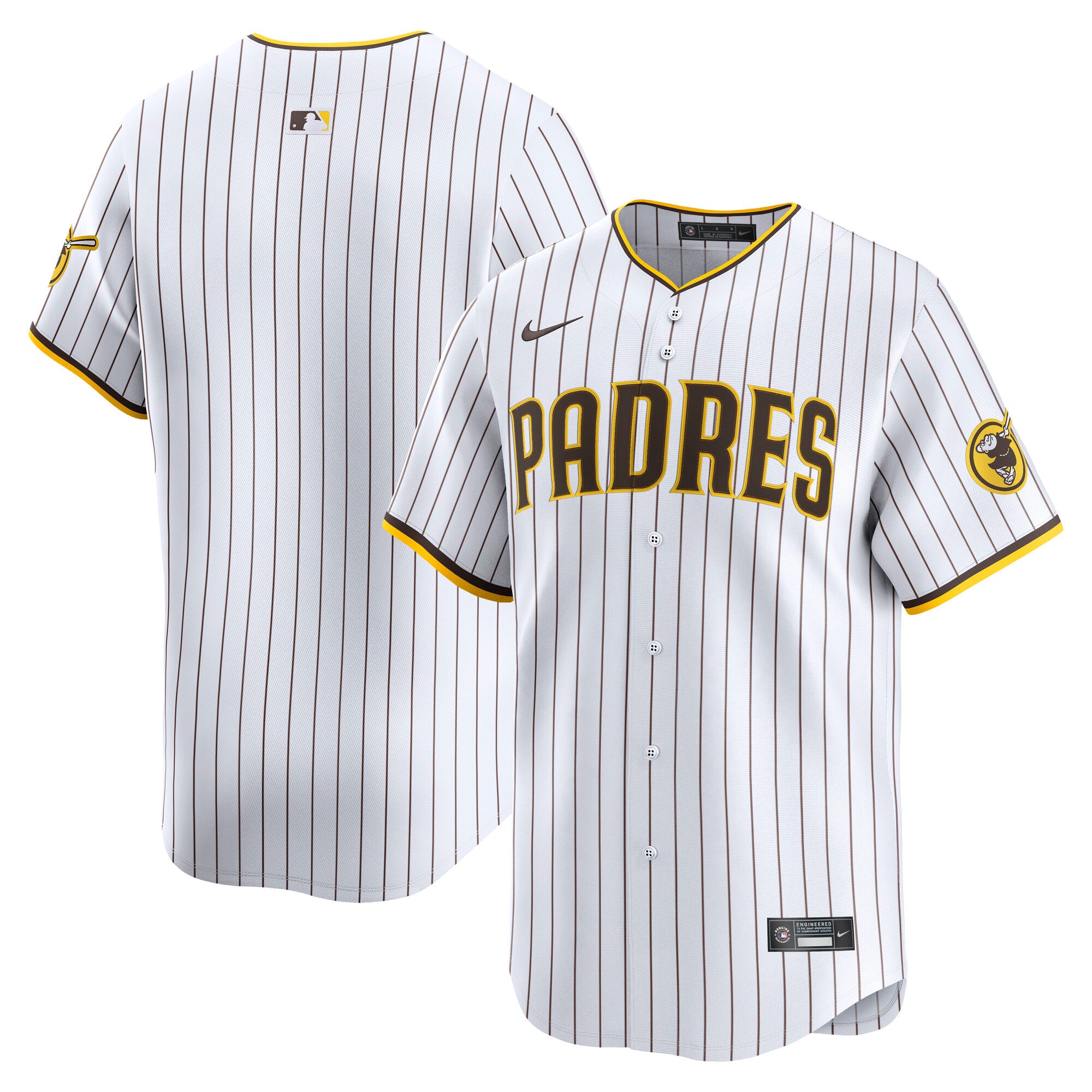 San Diego Padres Nike Alternate Limited Jersey - Khaki/White - Image 5