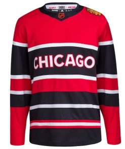 Alternative view of Chicago Blackhawks adidas Reverse Retro 2.0 Authentic Blank Jersey - Red