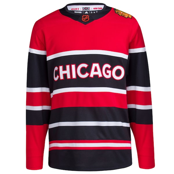 Chicago Blackhawks adidas Reverse Retro 2.0 Authentic Blank Jersey - Red - Image 2