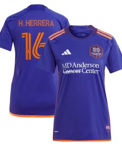 H¨¦ctor Herrera Houston Dynamo FC adidas Women's 2024 Still Holdin' Replica Player Jersey?¨C Purple