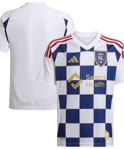 Real Salt Lake adidas Youth 2025 Grid City Replica Jersey - White