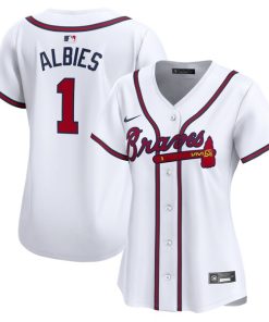 Ozzie Albies Atlanta Braves Nike Women's Home Limited Player Jersey - White