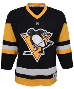 Alternative view of Pittsburgh Penguins Youth Home Replica Custom Jersey - Black