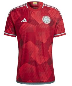Alternative view of Colombia National Team adidas 2022/23 Away Authentic Jersey - Red