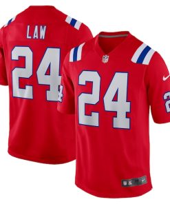 Ty Law New England Patriots Nike Retired Player Alternate Game Jersey - Red/Navy