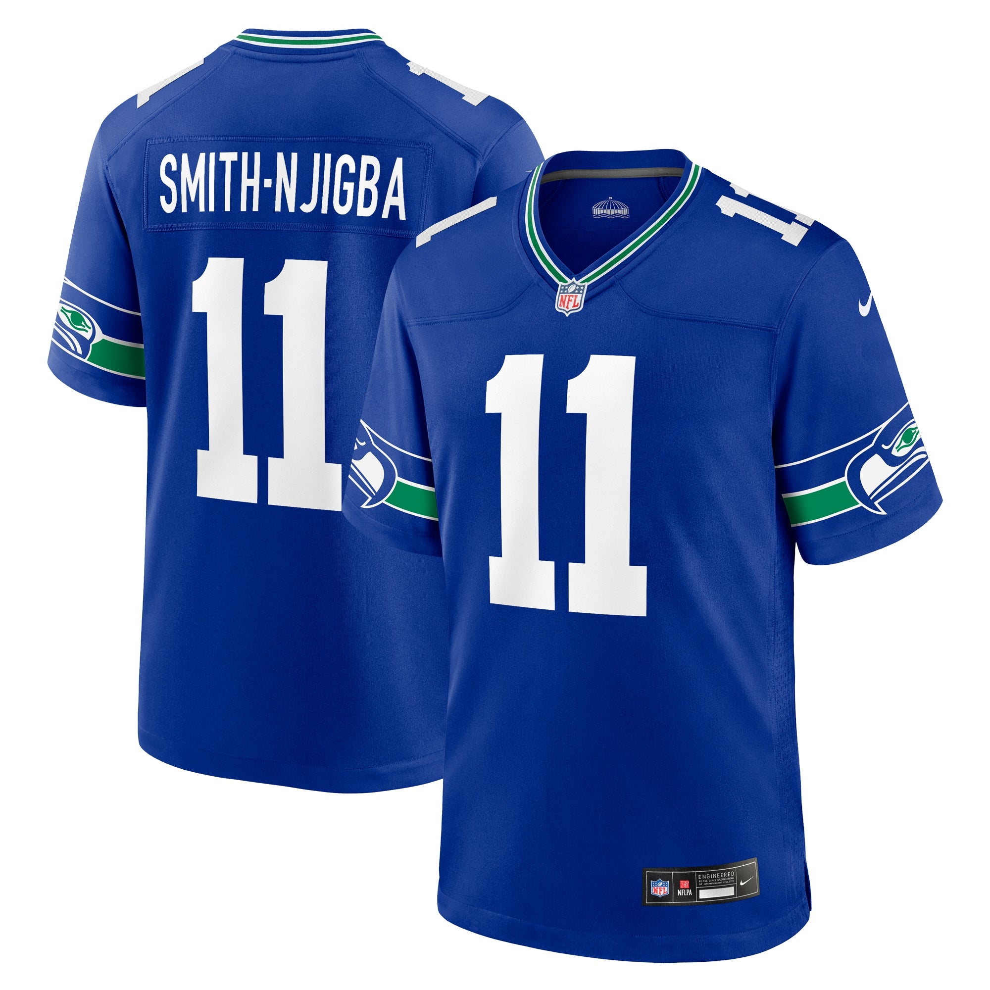 Jaxon Smith-Njigba Seattle Seahawks Nike 2023 NFL Draft First Round Pick Game Jersey - College Navy/Royal - Image 5