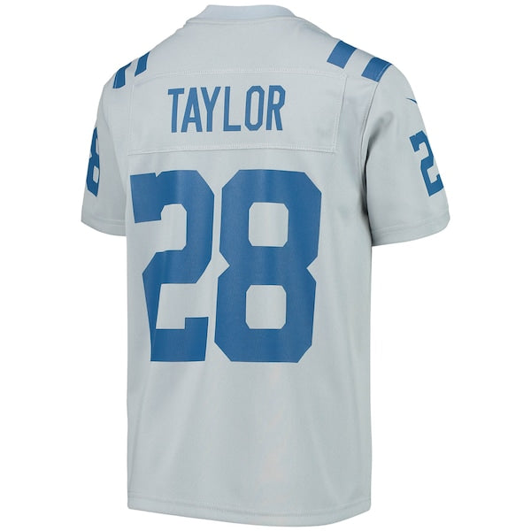 Jonathan Taylor Indianapolis Colts Nike Youth Inverted Team Game Jersey - Gray - Image 3