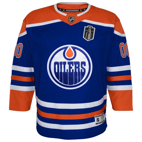 Edmonton Oilers Youth 2025 Stanley Cup Final Home Premier Custom Jersey - Royal - Image 3