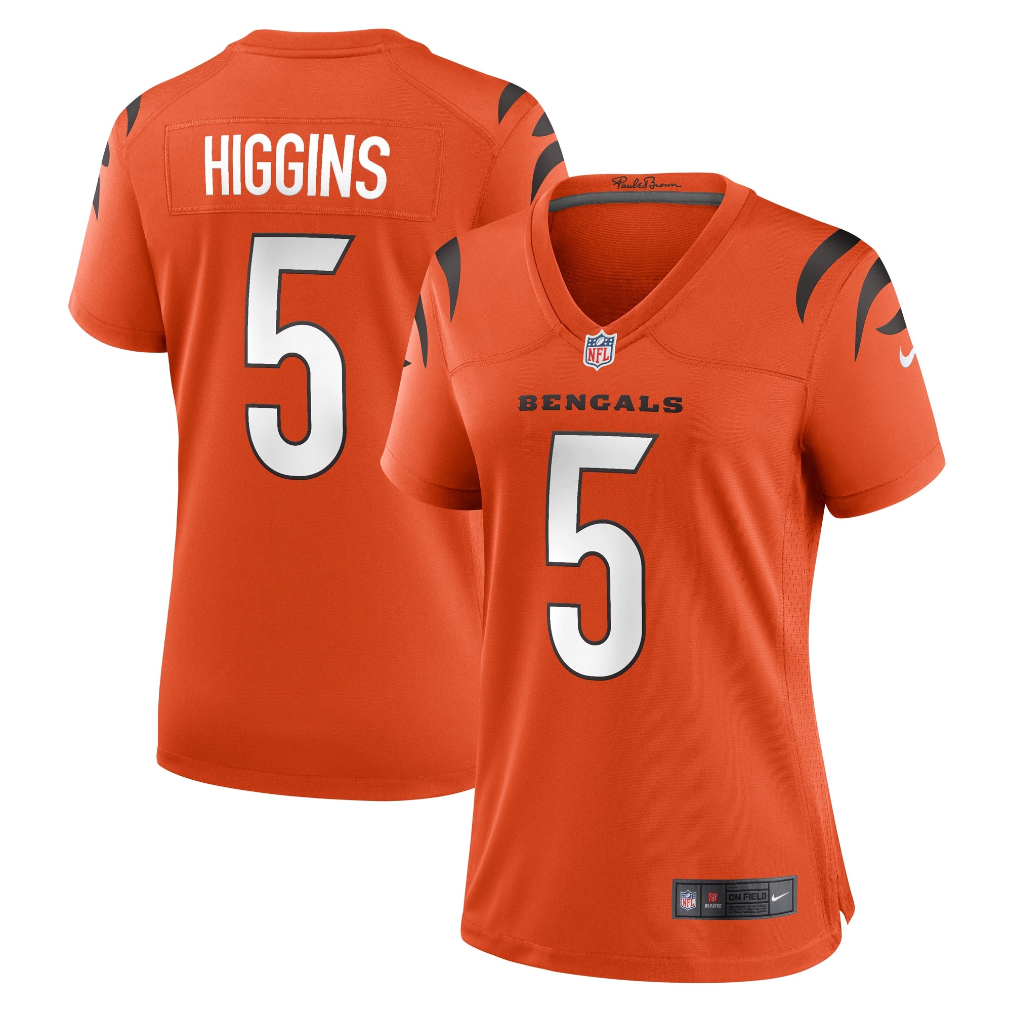 Tee Higgins Cincinnati Bengals Nike Women's Game Player Jersey - Black/Orange - Image 5