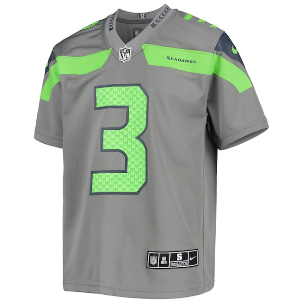 Russell Wilson Seattle Seahawks Nike Youth Inverted Team Game Jersey - Gray - Image 2