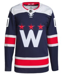 Alternative view of Washington Capitals adidas  Alternate  Primegreen Authentic Custom Jersey - Navy