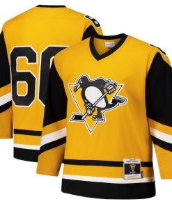 Mario Lemieux Pittsburgh Penguins 1984-85 Power Play Jersey - Gold/Black
